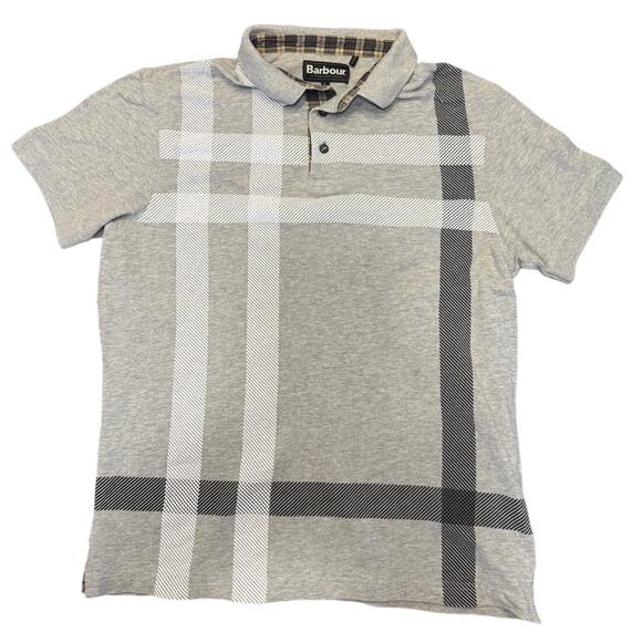 Barbour Blaine Tartan Polo Shirt Grey – Men’s L-Heritage Classic Menswear - Picture 2 of 7